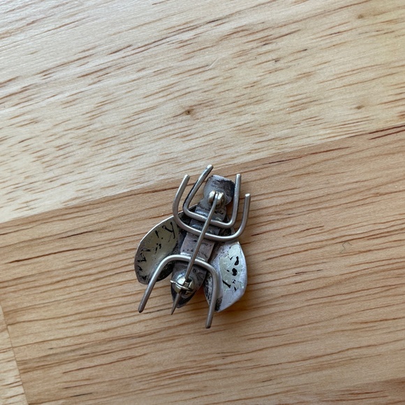 Vintage Sterling Silver and Turquoise Navajo Bug Pin Brooch Fly Bee Insect